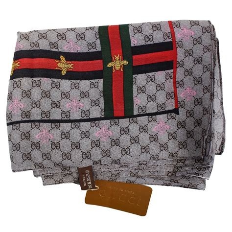 gucci bee scarf silk|authentic gucci scarves.